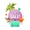 Summer holiday vacation cool sale concept,abstract illustration