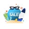 Summer holiday vacation cool sale concept,abstract illustration