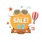 Summer holiday vacation cool sale concept,abstract illustration