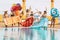 Summer holiday vacation at the pool - travel and enjoy the friendship for young beautiful people - group of women in bikini have