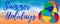 Summer holidays banner style with beach balls