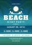 Summer Holidays Beach Party Typography Poster or Flyer Design