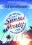 Summer holidays beach sunset party poster template