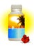 Summer holidays in a bottle background