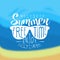 Summer Holidays, Free Time, Enjoy Holidays Template, Design Element Can Be Used for Banner, Label, Badge, Poster, T