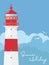 Summer Holidays lighthouse poster