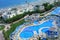 Summer holidays in Pomorie, Bulgaria - blue swimming pools and other hotel facilities
