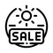 summer holidays sale discount black icon vector illustration