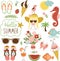 Summer icon set