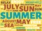 SUMMER - image with words associated with the topic SUMMER AND SUN, word cloud, cube, letter, image, illustration
