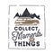Summer inspirational badge design. Vintage hand drawn label. Collect moments not things sign. Included old surf car