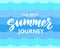 Summer journey hand drawn brush lettering