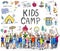 Summer Kids Camp Adventure Explore Concept