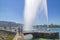 Summer on the lake Geneva (Leman ),in the harbor of Geneva ,Switzerland