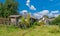 Summer landscape in an ancient farm-stead Proni in Poltavskaya oblast,