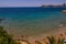 Summer landscape beach and sea top view in summer day benidom spain