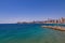 summer landscape beach and sea top view in summer day benidom spain