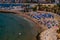 summer landscape beach and sea top view in summer day benidom spain