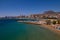 summer landscape beach and sea top view in summer day benidom spain