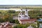Summer landscape with the Church of Zacharias and Elizabeth in the Russian city of Tobolsk in Siberia