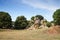 Summer landscape of Filitosa, megalithic site