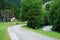 Summer landscape of Heiligenblut am Grossglockner village. Moll - Moell - river   in Austria.