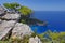 Summer landscape in Ionian Sea, Zakynthos Island, landmark attraction in Greece. Seascape