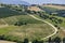 Summer landscape in Marches Italy near Montecassiano