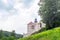 Summer landscape with medieval renaissance Castle in Pieskowa Scala in Krakow, Poland