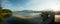 Summer landscape panorama of Patong beach in the morning Phuket
