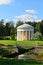 Summer landscape of the Pavlovsk garden. Temple of Friendship