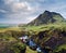 Summer landscape with Skoga river, Iceland