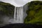 Summer landscape in Skogafoss waterfall, Southern Iceland, Europe