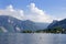 Summer landscape of Traunkirchen, Traunsee Lake, Austria.