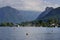 Summer landscape of Traunkirchen, Traunsee Lake, Austria.