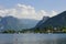 Summer landscape of Traunkirchen, Traunsee Lake, Austria.