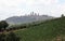 Summer landscape in Tuscany, hilltop town of San Gimignano, Italy