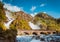 Summer Latefossen Waterfall Odda Norway