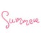 Summer lettering logo decoration greetings card template