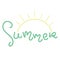 Summer lettering logo decoration greetings card template