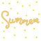 Summer lettering logo decoration greetings card template