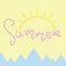 Summer lettering logo decoration greetings card template