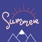 Summer lettering logo decoration greetings card template