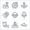 summer line icons. linear set. quality vector line set such as dolphin, sailboat, mermaid, watermelon, necklace, beach umbrella,