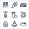 Summer line icons. linear set. quality vector line set such as pamela hat, surf, baggage, drink, pineapple, sunscreen, caravan,