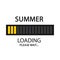 Summer loading. please wait. Flat design illustration.