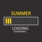 Summer loading. please wait. Flat design illustration.