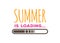 summer is loading quote logo design template