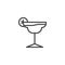 Summer Margarita Cocktail line icon