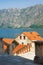 Summer Mediterranean landscape. Montenegro, Bay of Kotor, Prcanj town